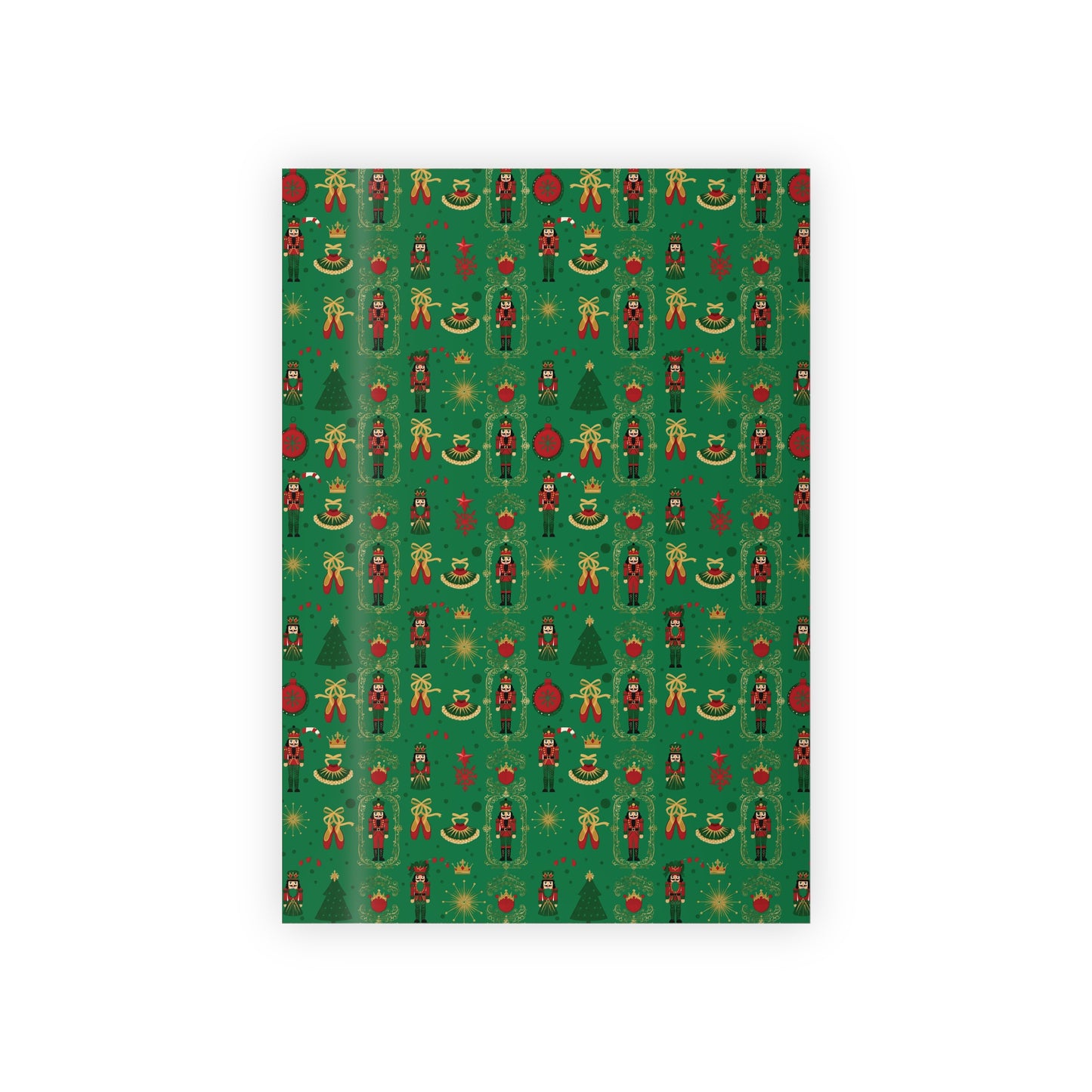 Nutcracker and Ornaments Christmas Wrapping Paper Roll | Holiday Gift Wrap