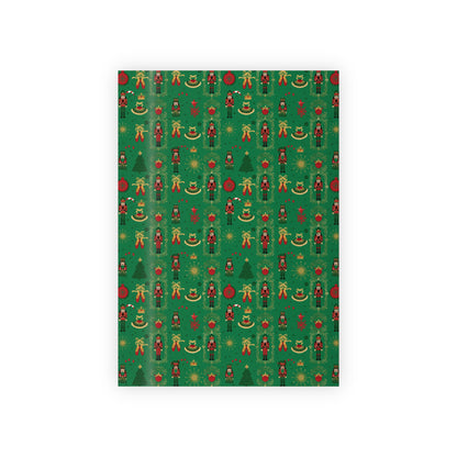 Nutcracker and Ornaments Christmas Wrapping Paper Roll | Holiday Gift Wrap