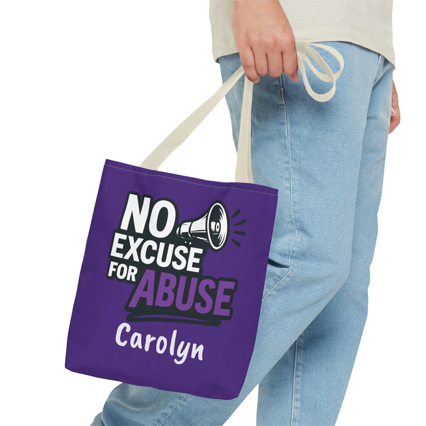 Empowerment Tote Bag - No Excuse for Abuse, Advocacy Tote, Eco-Friendly Bag, Fundraiser Gift, Awareness Campaign Bag