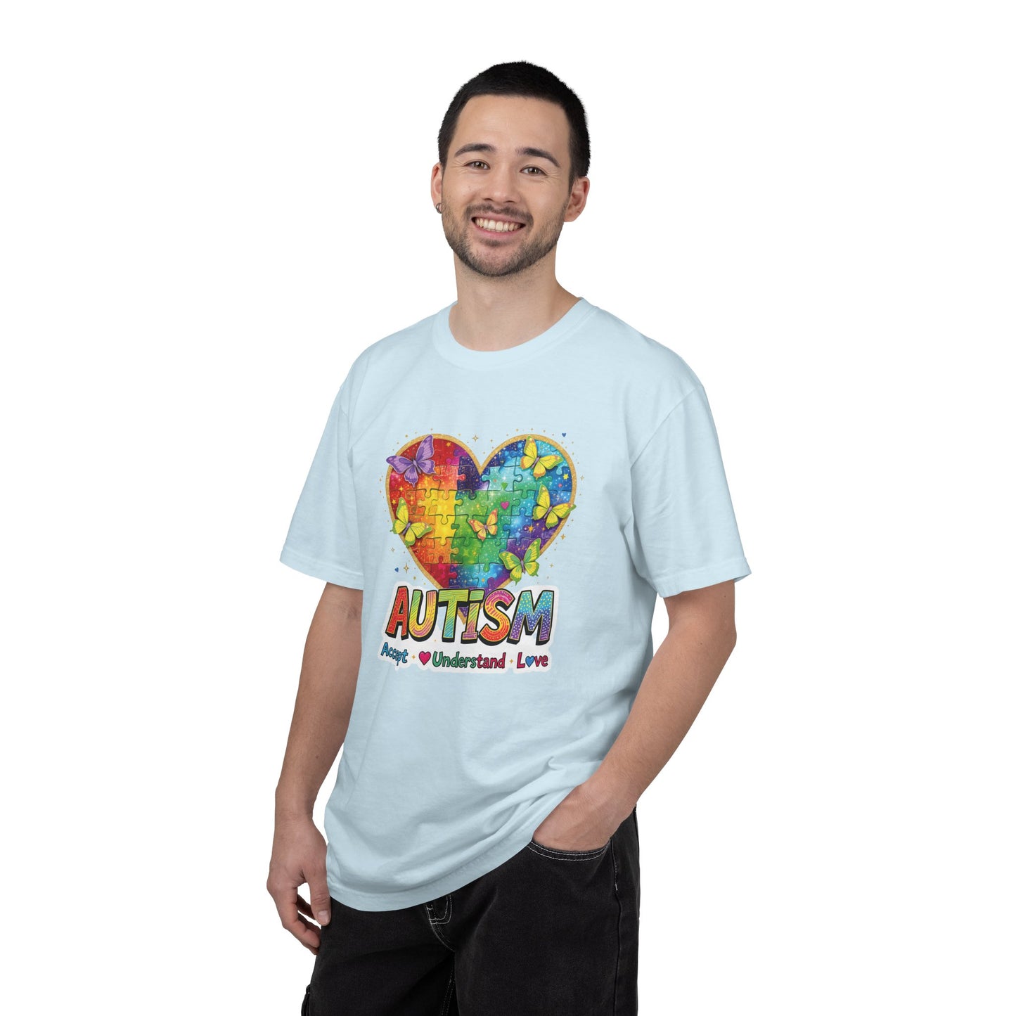 Autism Puzzle Heart T-shirt | Accept Understand Love