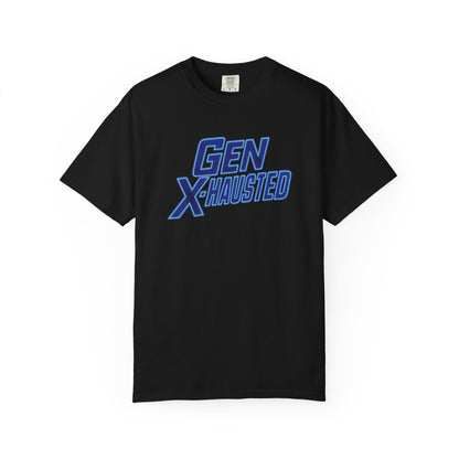 Gen X-Hausted Unisex T-shirt, Forgot Again Found Out Funny Tee, Gen X Humor Gift, Retro 80s 90s Shirt, Vintage Style Clothing