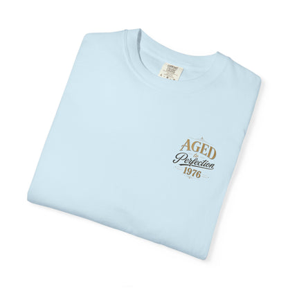 Aged to Perfection 1976 T-Shirt | Vintage Typographic Birthday Design