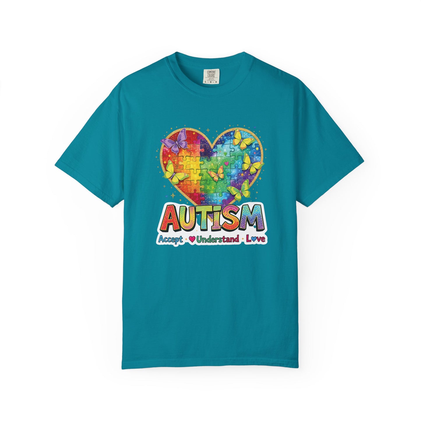 Autism Puzzle Heart T-shirt | Accept Understand Love