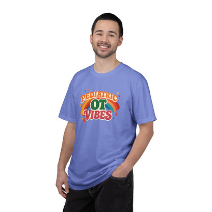 Pediatric OT Vibes T-shirt | Retro Rainbow Occupational Therapy Tee