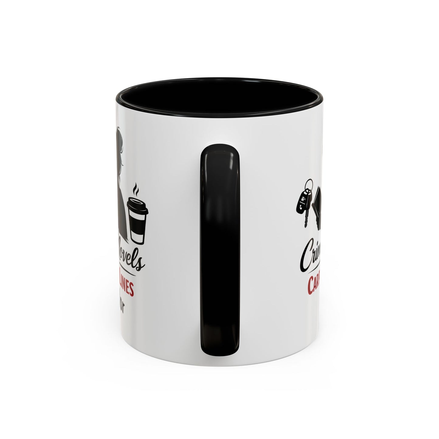 Crime Novels and Carpool Lines Mug | Accent Coffee Mug