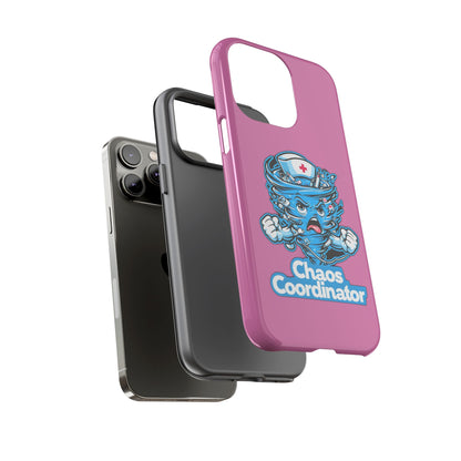 Chaos Coordinator Phone Case, Fun Nurse Gift, Tough Cases for Healthcare Heroes, Unique Cell Phone Cover, Funny Medical Humor/ Pink