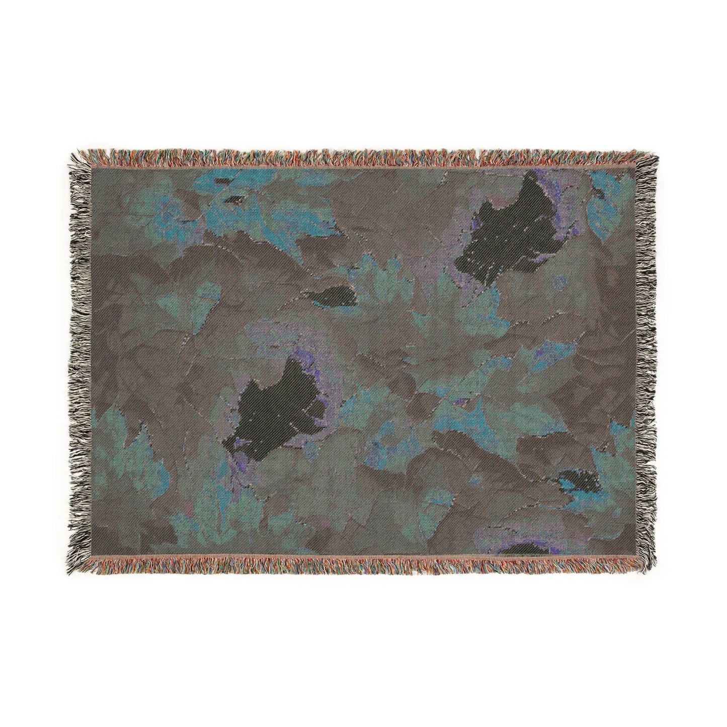 Cozy Artistic Woven Blanket - Floral & Abstract Home Decor, Great for Gift, Sofa, Bed, Fall Decor, Warm Throw
