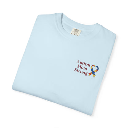 Autism Mom Strong T-shirt | Autism Awareness Puzzle Ribbon