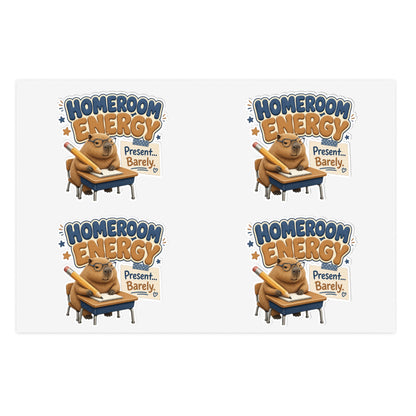 Homeroom Energy Present Barely Capybara sticker | Kiss-Cut Sticker