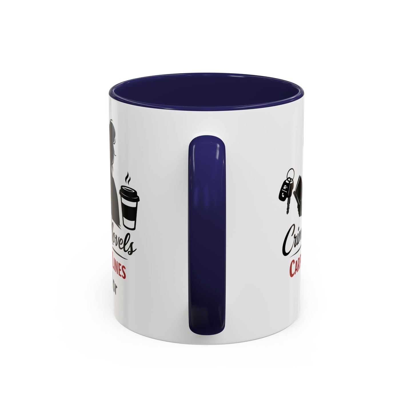 Crime Novels and Carpool Lines Mug | Accent Coffee Mug