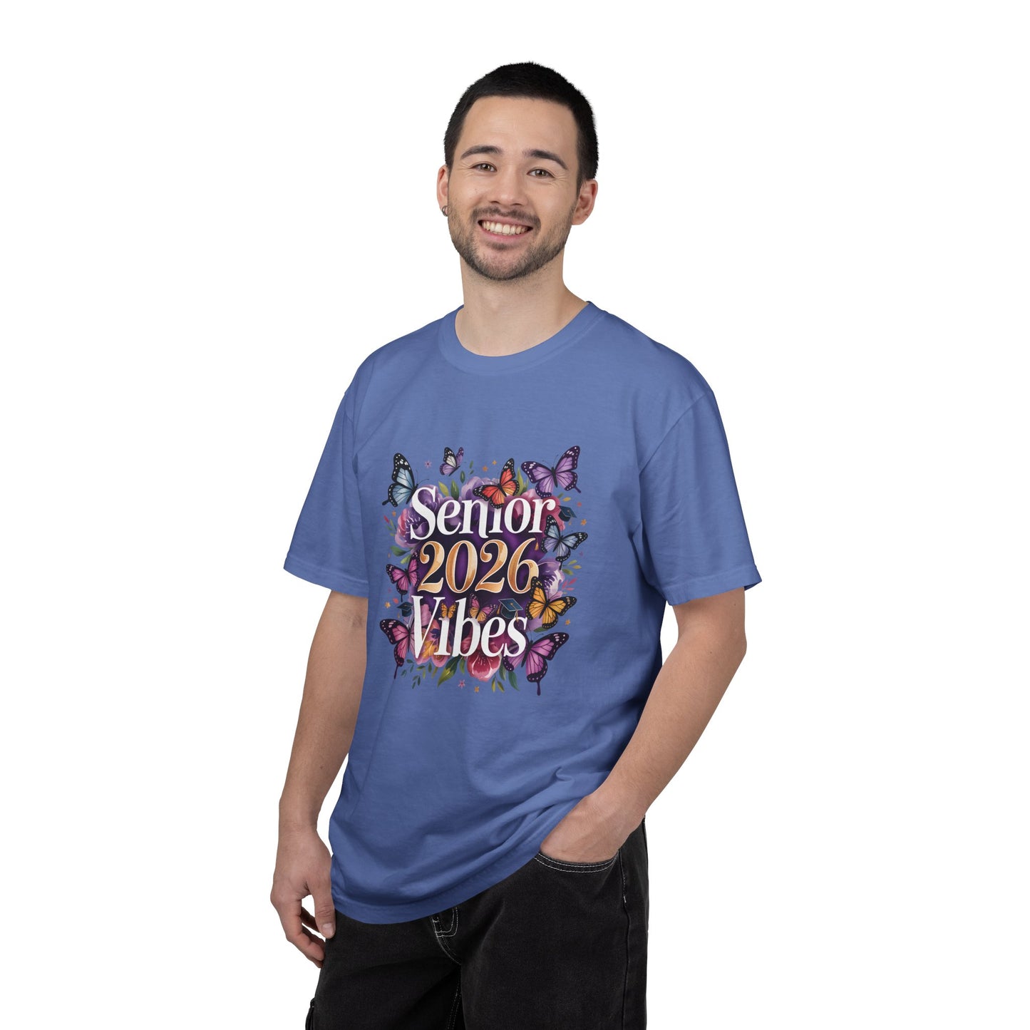 Senior 2026 Vibes T-Shirt | Butterfly Graduation Design