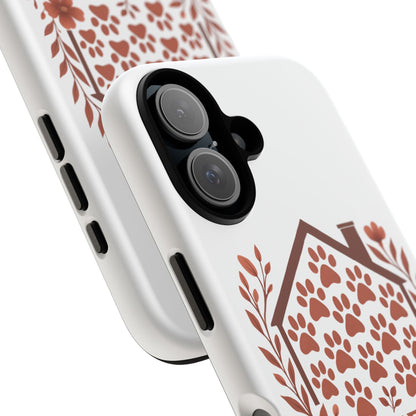 Cute Pet Phone Case, Home is Where the Paw Is, Animal Lover Gift, Phone Cover for Dog or Cat Owners