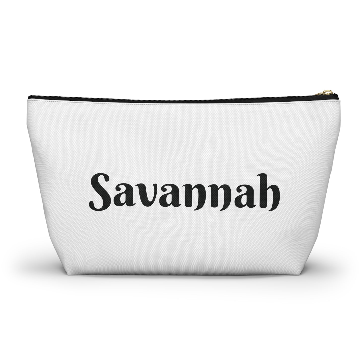 Bride Squad Accessory Pouch, Personalized Bridesmaid Makeup Bag | Floral Wreath Design