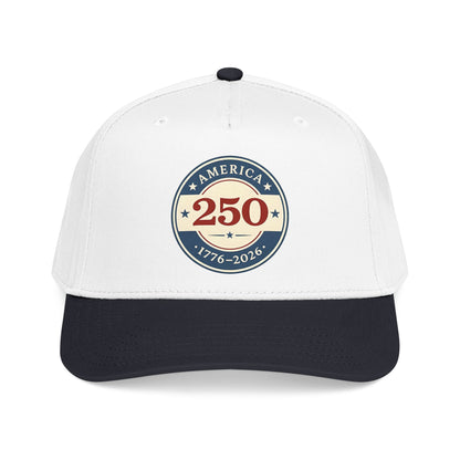 America 250 1776-2026 Patch Mid Profile Baseball Cap | 250th Anniversary Celebration