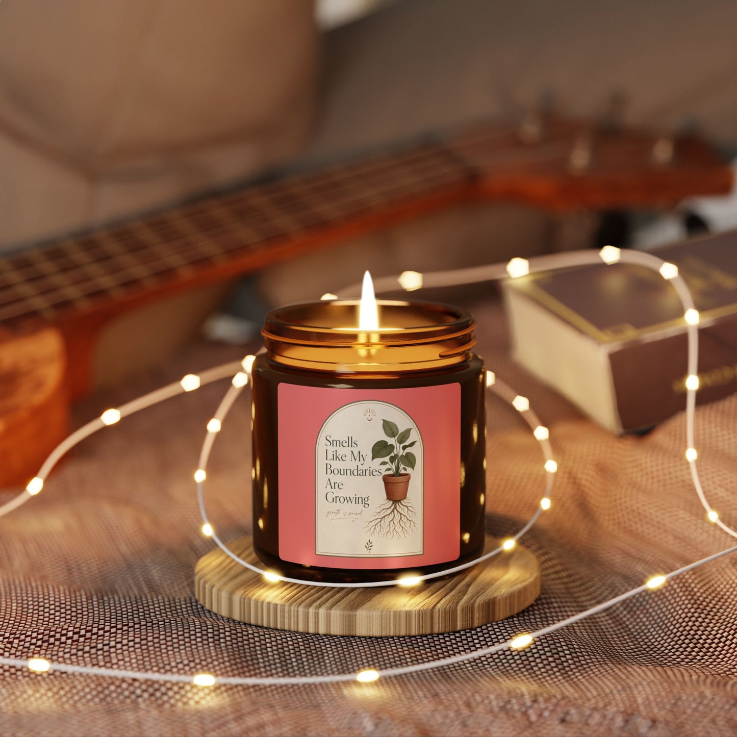 Smells Like My Boundaries Are Growing Candle | Amber Jar Soy Candle