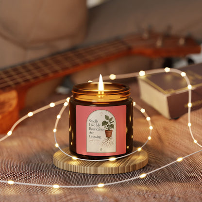 Smells Like My Boundaries Are Growing Candle | Amber Jar Soy Candle