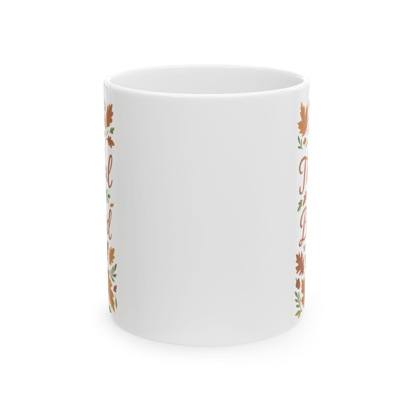 Thankful & Blessed Ceramic Mug | Fall Decor Gift for Coffee Lovers | Autumn Harvest, Thanksgiving, Hot Cocoa, Tea, Holiday Gift