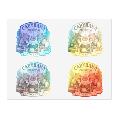 Capybara Emotional Support Society sticker sheet | Capybara stickers, kawaii animal decal