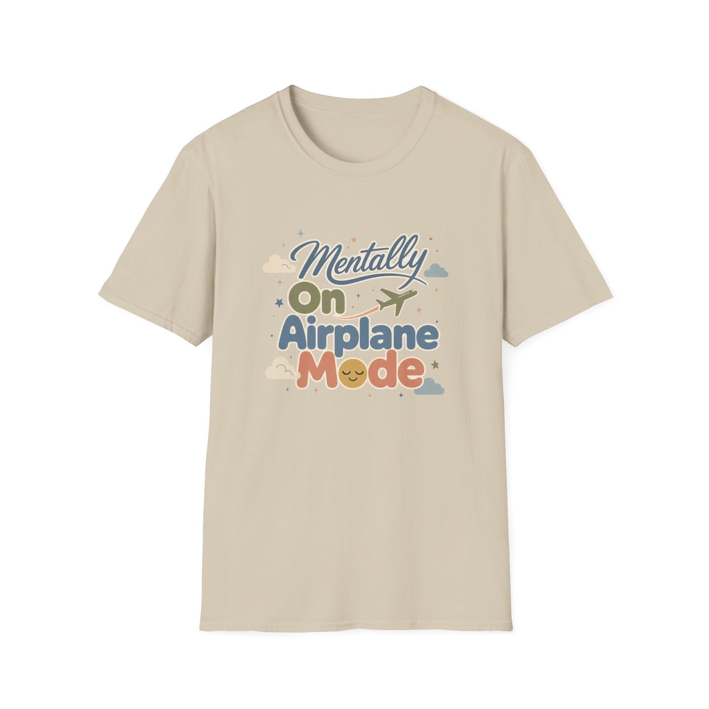 Mentally On Airplane Mode T-Shirt | Travel Plane Graphic