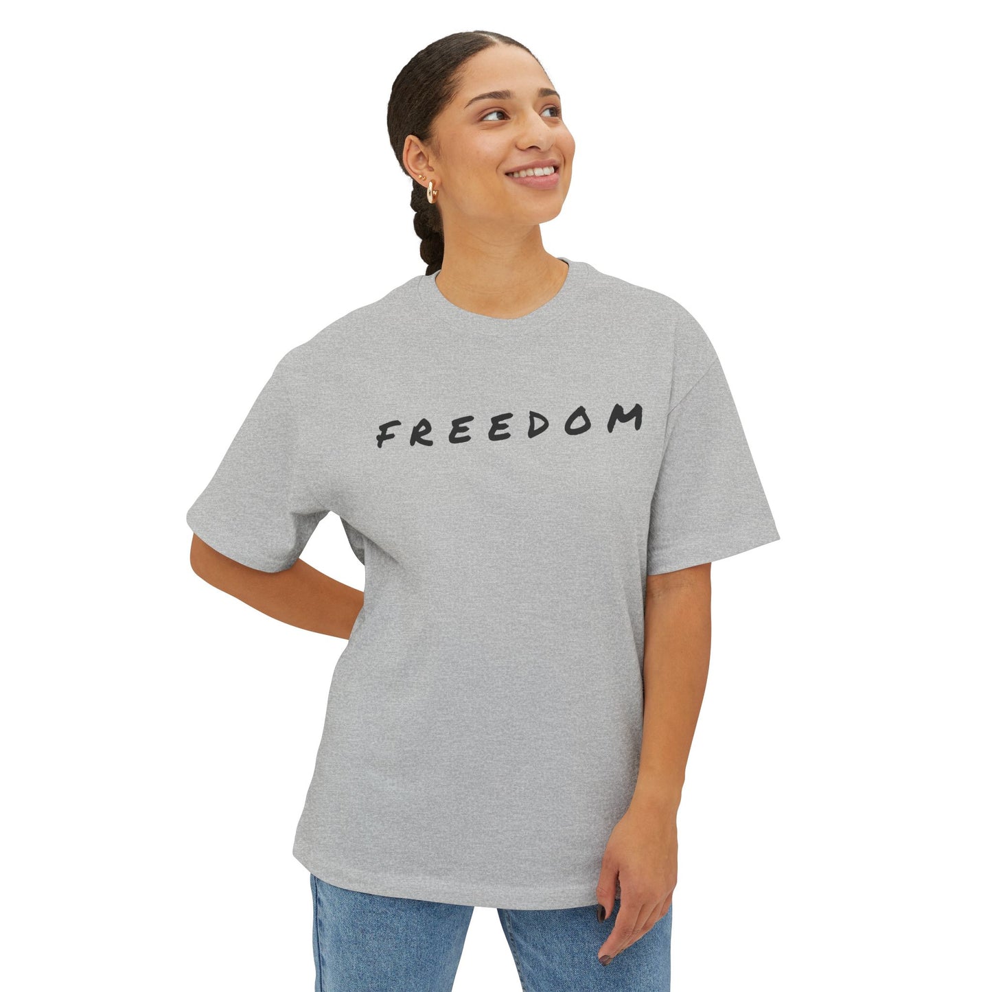 Freedom & Faith Unisex Oversized Tee, Summer Vibes Tee, Casual Gift, Patriotic Apparel, Faith-Based Outfit