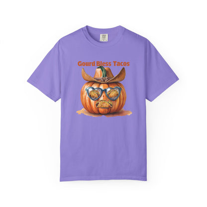 Funny Halloween T-Shirt, Gourd Bless Tacos Tee, Unisex Graphic Tee, Taco Lover Shirt, Fall Festival Apparel, Cute Pumpkin Shirt