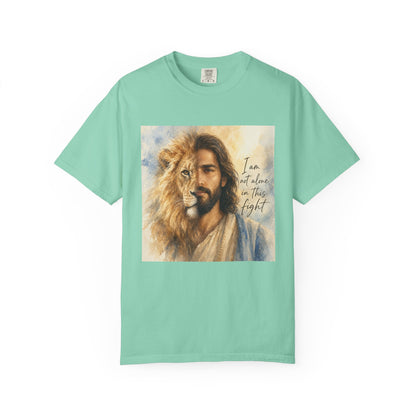 Jesus Lion of Judah t-shirt | I am not alone in this fight Christian tee