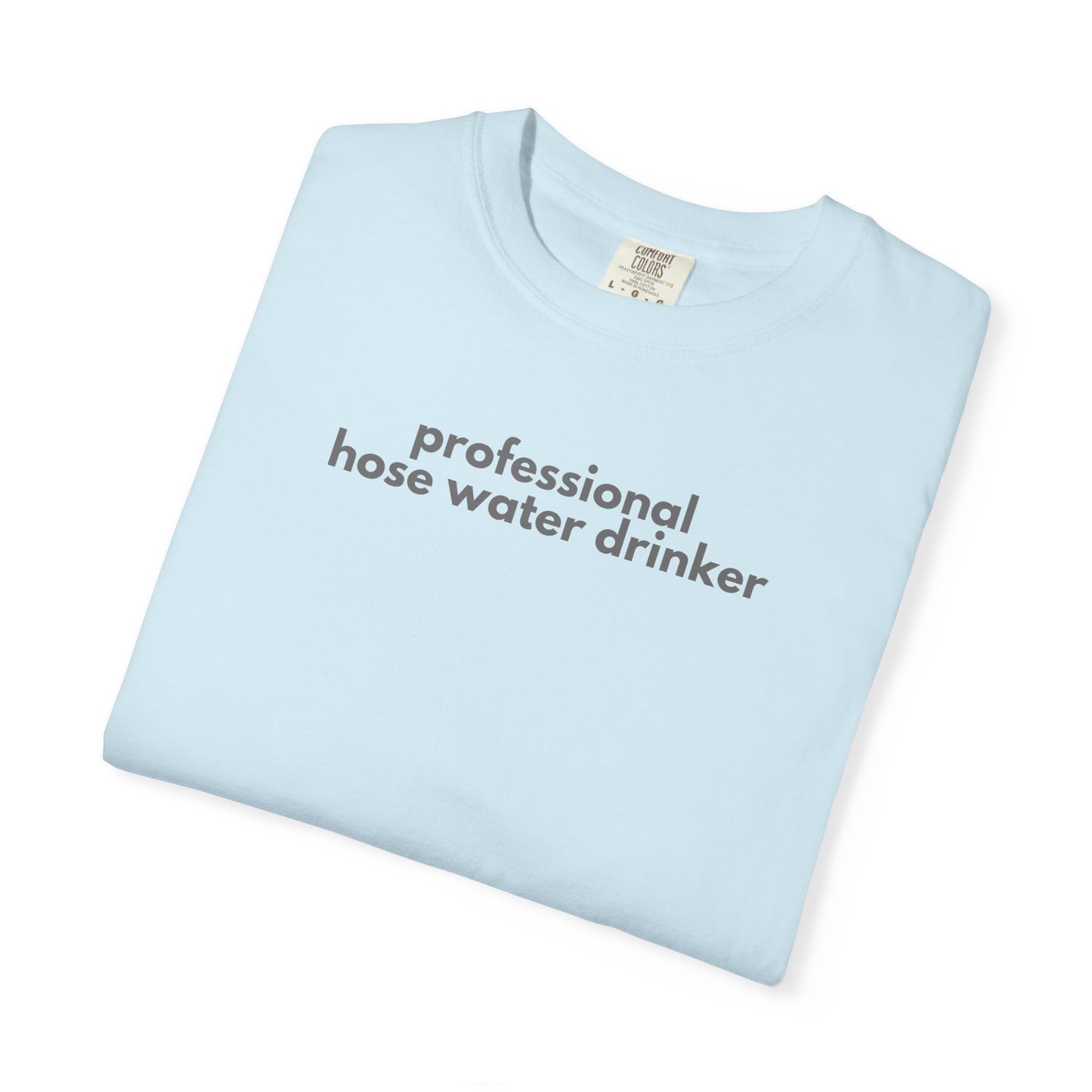 Funny Professional Hose Water Drinker Gen X Humor Unisex T-shirt, Sarcastic Tee, Novelty Shirt, Gift for Gen X, Humorous Graphic Tee