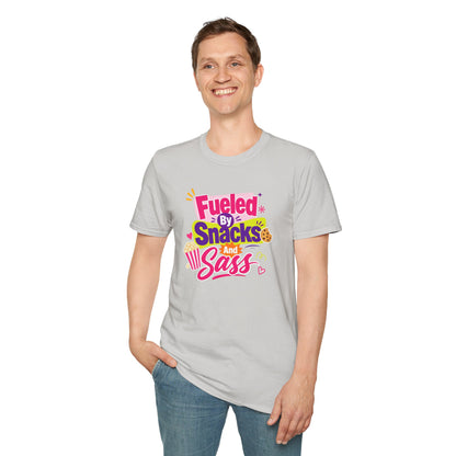 Fueled by Snacks and Sass T-Shirt | Snack Quote Tee