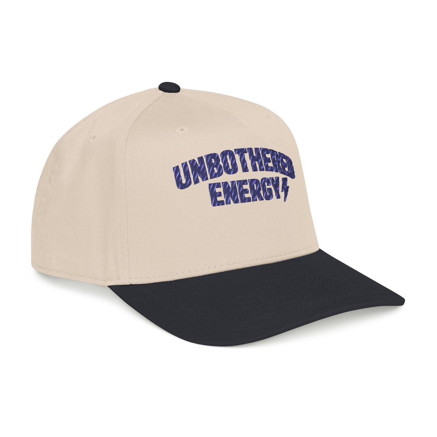 Unbothered Energy Mid Profile Baseball Cap | Embroidered Phrase