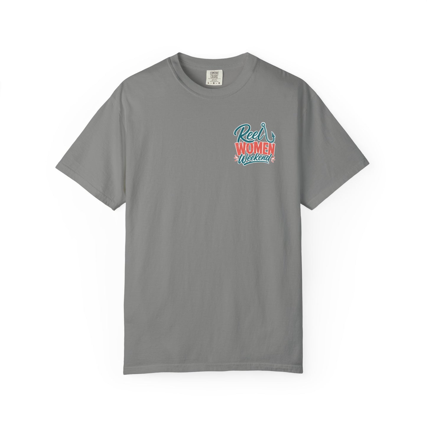 Reel Women Weekend T-shirt | Fishing Hook Typography Tee