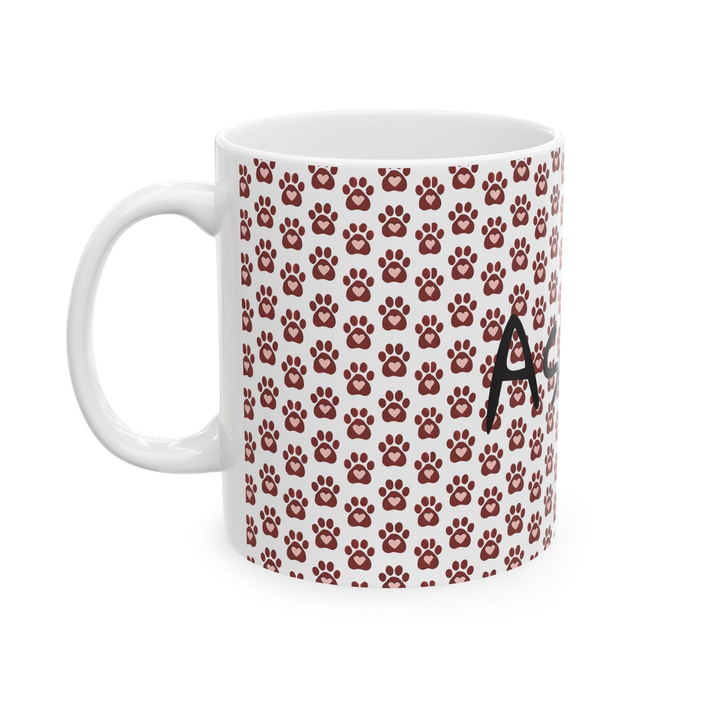 Paw Print Ceramic Mug - Perfect for Pet Lovers, Dog/Cat Gifts, Coffee/Tea Drinkware, Animal Enthusiasts, Birthday/Anniversary