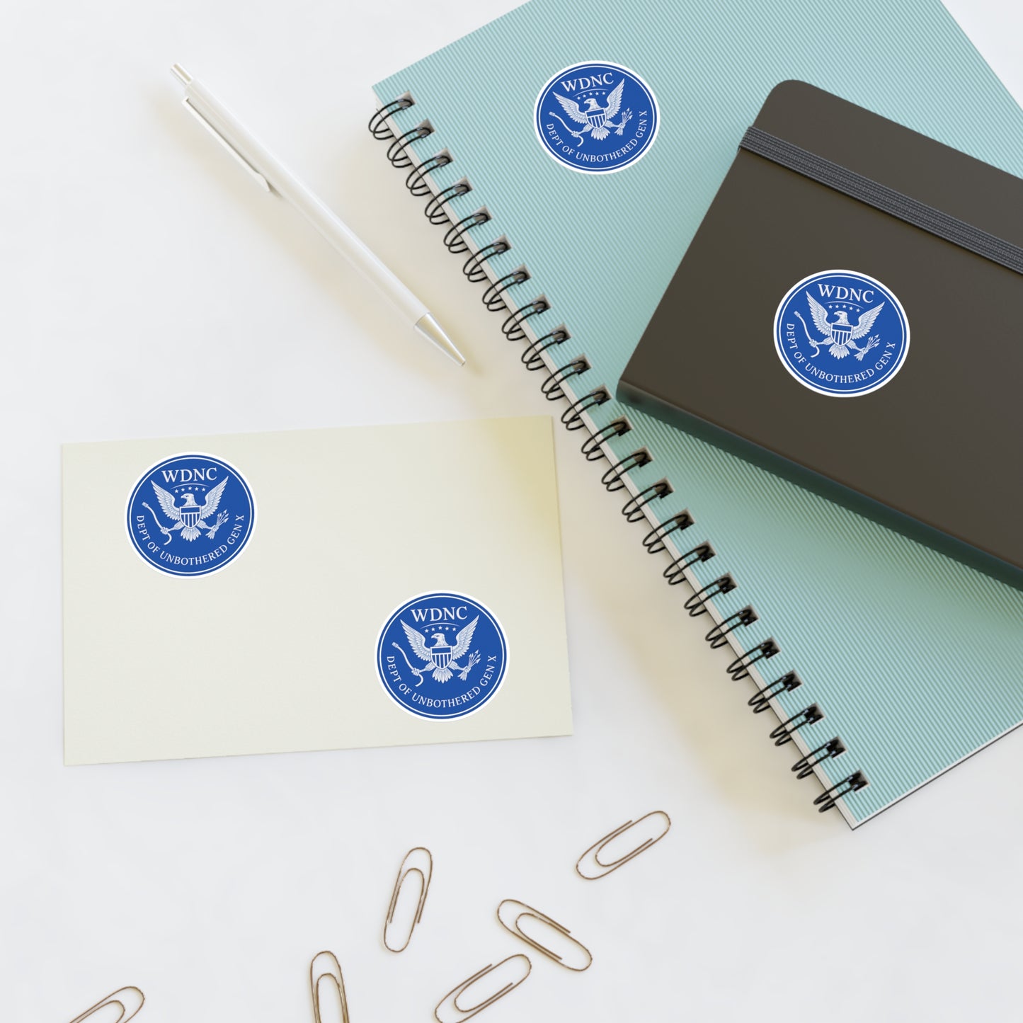WDNC Department of Unbothered Sticker Sheets, Fun Office Decor, Laptop Stickers, Gift for Students, Journal Decor