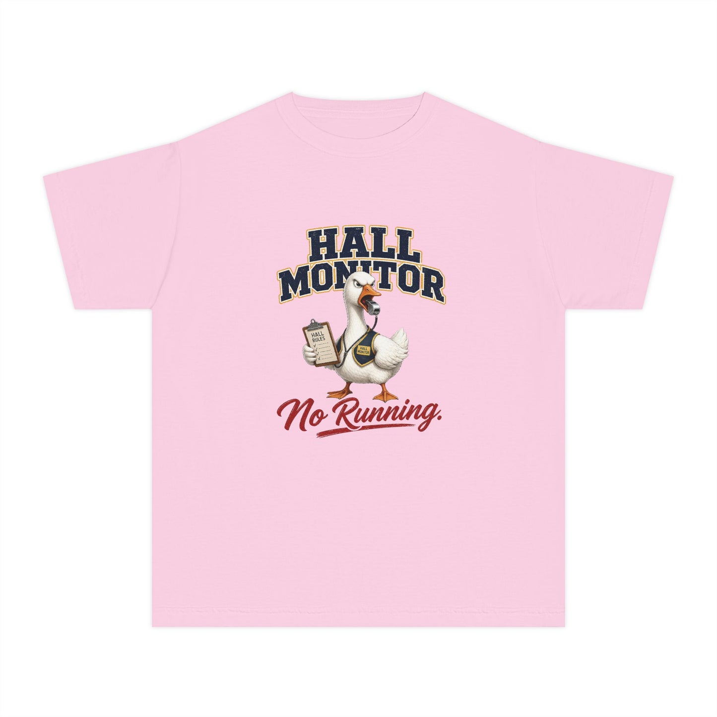 Hall Monitor Goose No Running Tee | Kids school safety shirt
