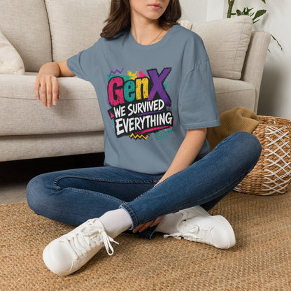 Gen X We Survived Everything T-Shirt | 90s Retro Graphic Tee