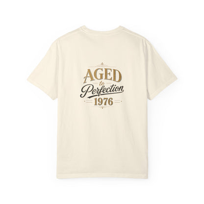 Aged to Perfection 1976 T-Shirt | Vintage Typographic Birthday Design