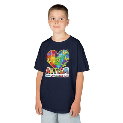 Autism Puzzle Heart Kids Tee | Accept Understand Love