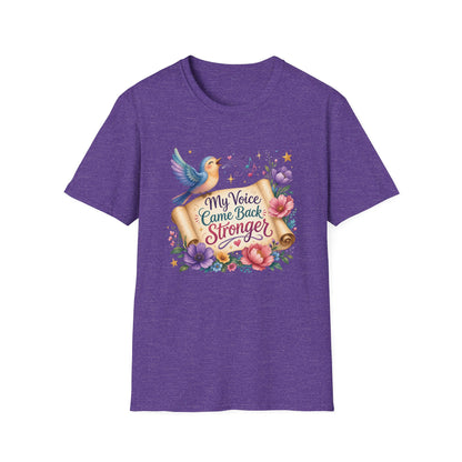 My Voice Came Back Stronger T-Shirt | Survivor