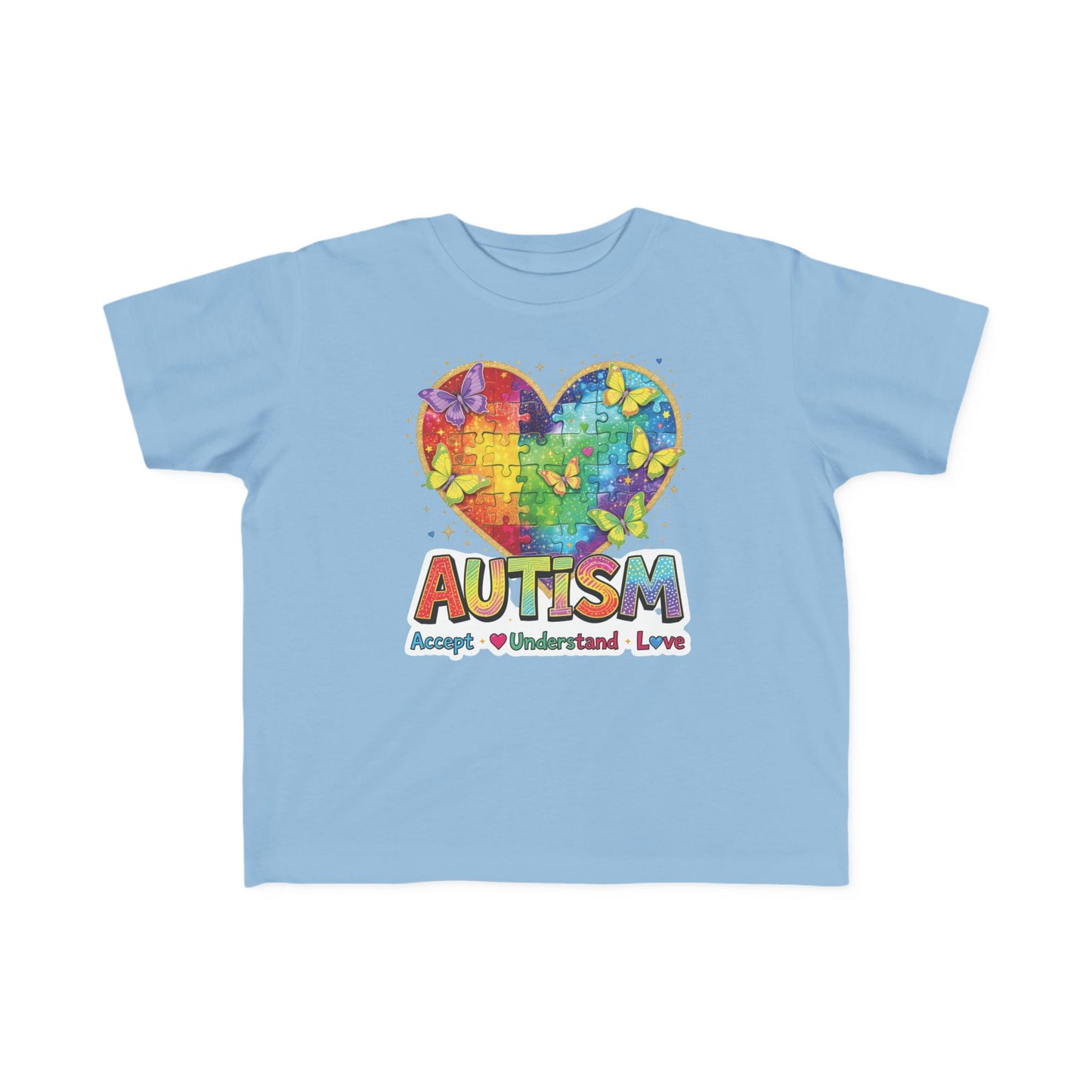 Autism Puzzle Heart Toddler Tee | Accept Understand Love