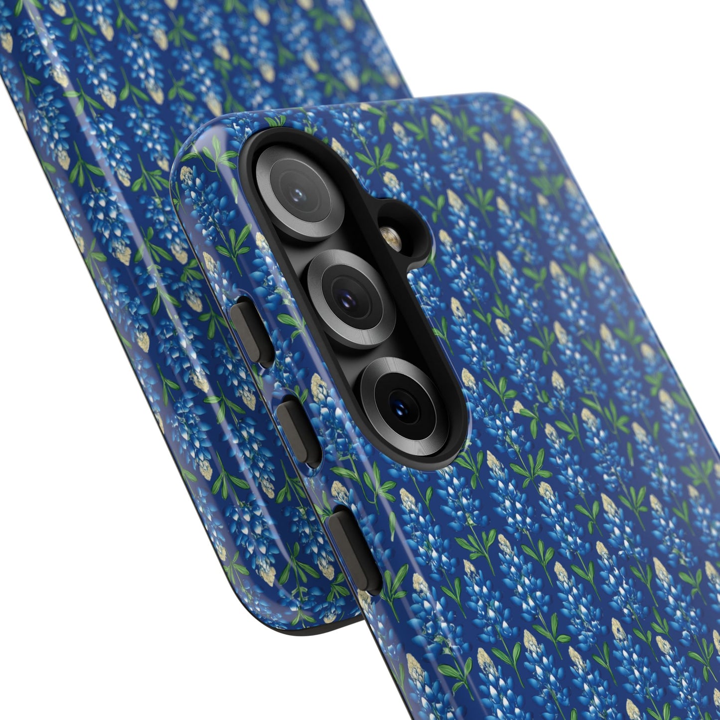 Phone Case, Texas Bluebonnet Tough Case, Navy Floral Phone Cover, Protective iPhone Case, Samsung Galaxy Case, Texas Wildflower Gift