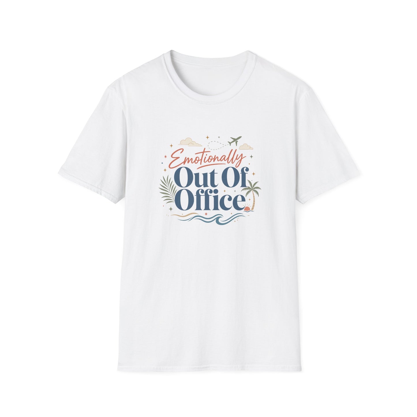 Emotionally Out Of Office T-Shirt | Vacation Palm Beach Design