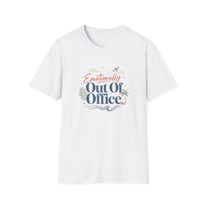 Emotionally Out Of Office T-Shirt | Vacation Palm Beach Design