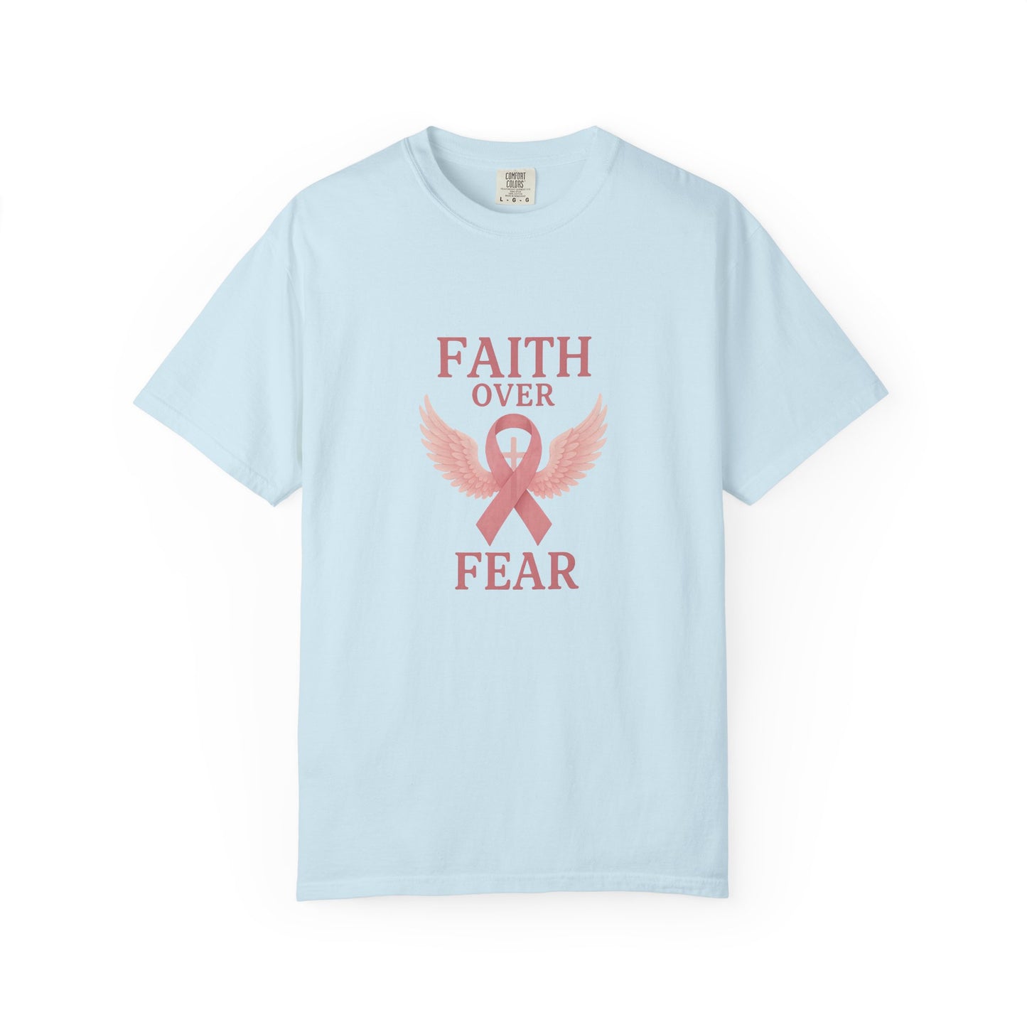 Faith Over Fear Unisex T-Shirt, Inspirational Shirt, Breast Cancer Awareness Tee, Gift for Support, Everyday Casual Wear