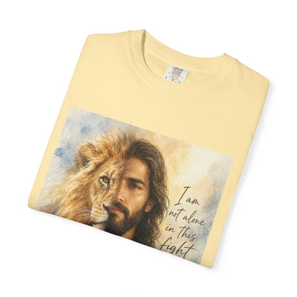 Jesus Lion of Judah t-shirt | I am not alone in this fight Christian tee