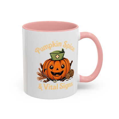 Pumpkin Spice Coffee Mug - Perfect for Fall Decor, Nursing Gifts, Halloween Parties, Cozy Mornings, Harvest Gatherings