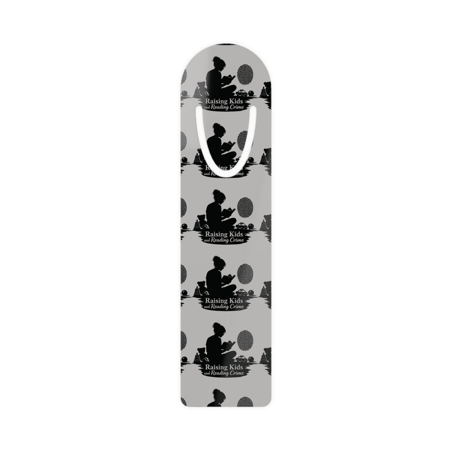 Silhouette Reading Mom Bookmark | Metal page marker