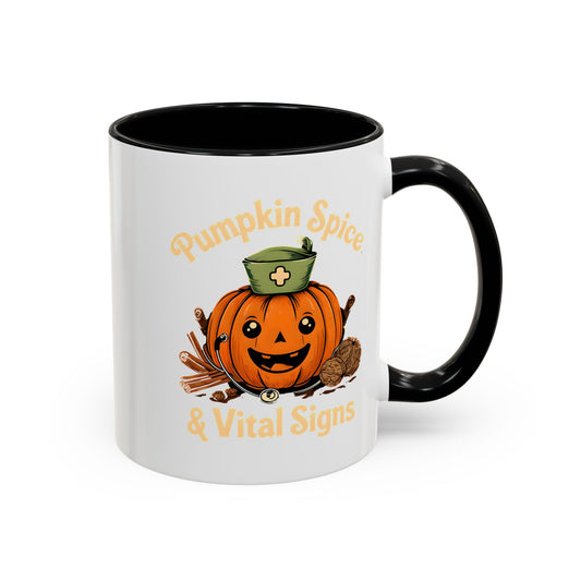 Pumpkin Spice Coffee Mug - Perfect for Fall Decor, Nursing Gifts, Halloween Parties, Cozy Mornings, Harvest Gatherings