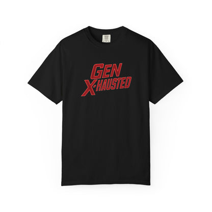 Gen X-Hausted Unisex T-Shirt, Vintage Style Tee, Funny Gift for Gen X, Casual Wear, Humor Shirt