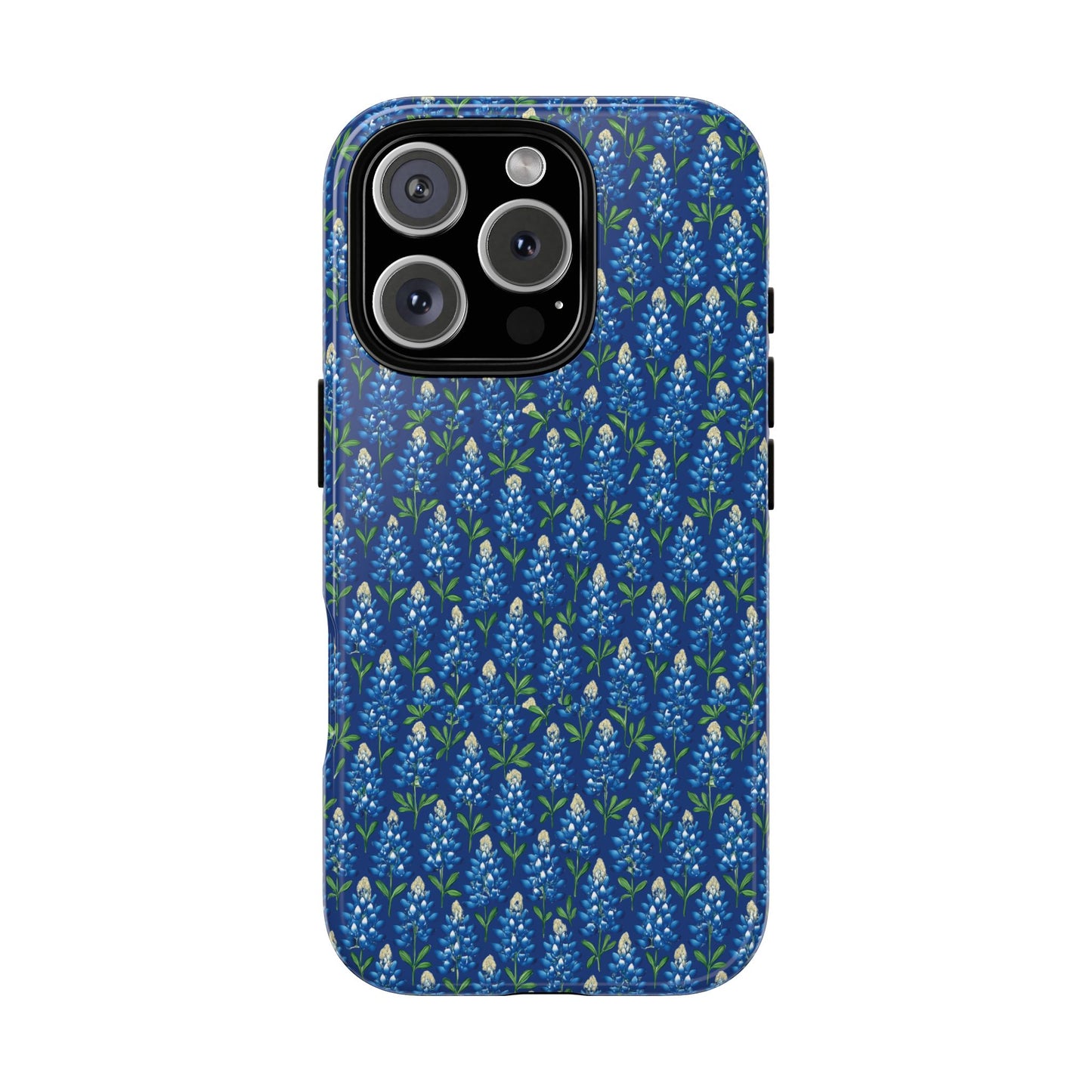 Phone Case, Texas Bluebonnet Tough Case, Navy Floral Phone Cover, Protective iPhone Case, Samsung Galaxy Case, Texas Wildflower Gift