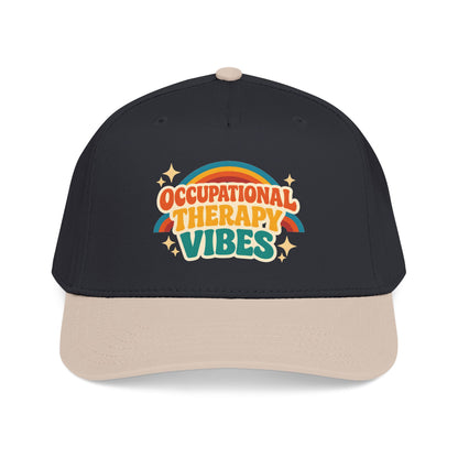 Occupational Therapy Vibes Cap | Retro Rainbow Mid Profile Baseball Cap