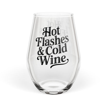 Hot Flashes & Cold Wine Stemless Wine Glass | 11.75oz